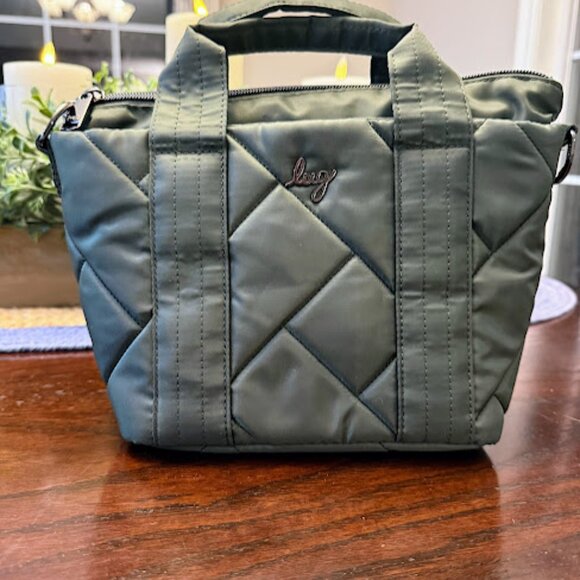 LUG small crossbody tote with handles olive green mini Dory - Picture 2 of 9